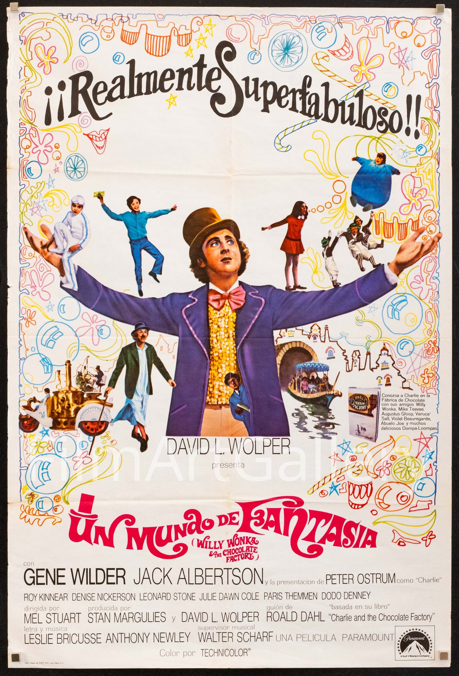 Willy Wonka and the Chocolate Factory Original Vintage Movie Poster
