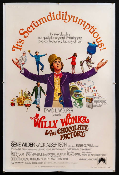 Willy Wonka and the Chocolate Factory Original Vintage Movie Poster