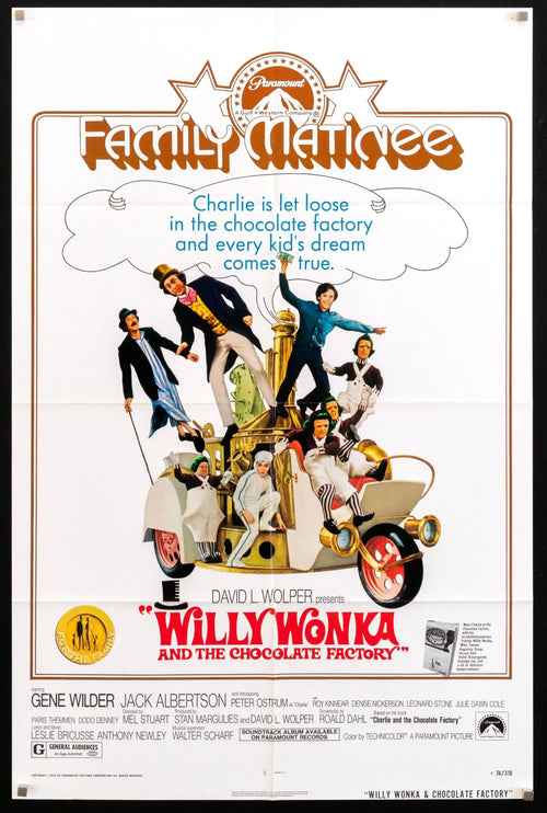 Willy Wonka and the Chocolate Factory Original Vintage Movie Poster