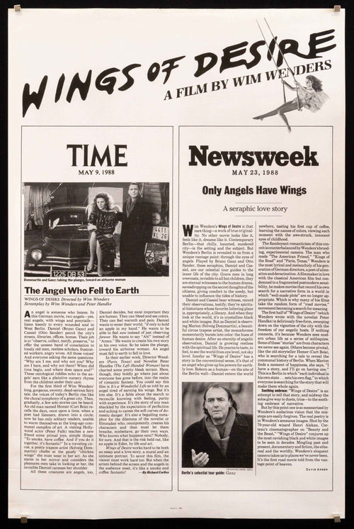 Wings of Desire Original Vintage Movie Poster