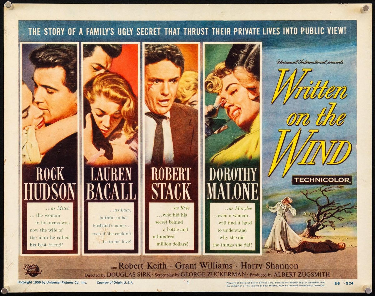 Written on the Wind Original Vintage Movie Poster