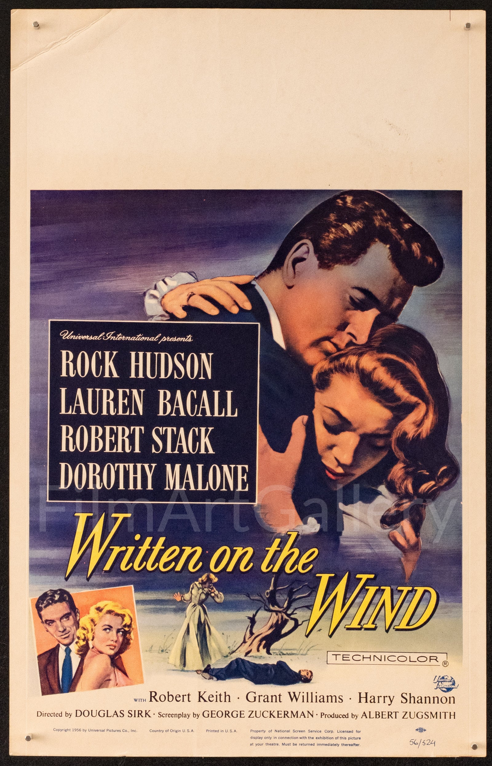 Written on the Wind Original Vintage Movie Poster