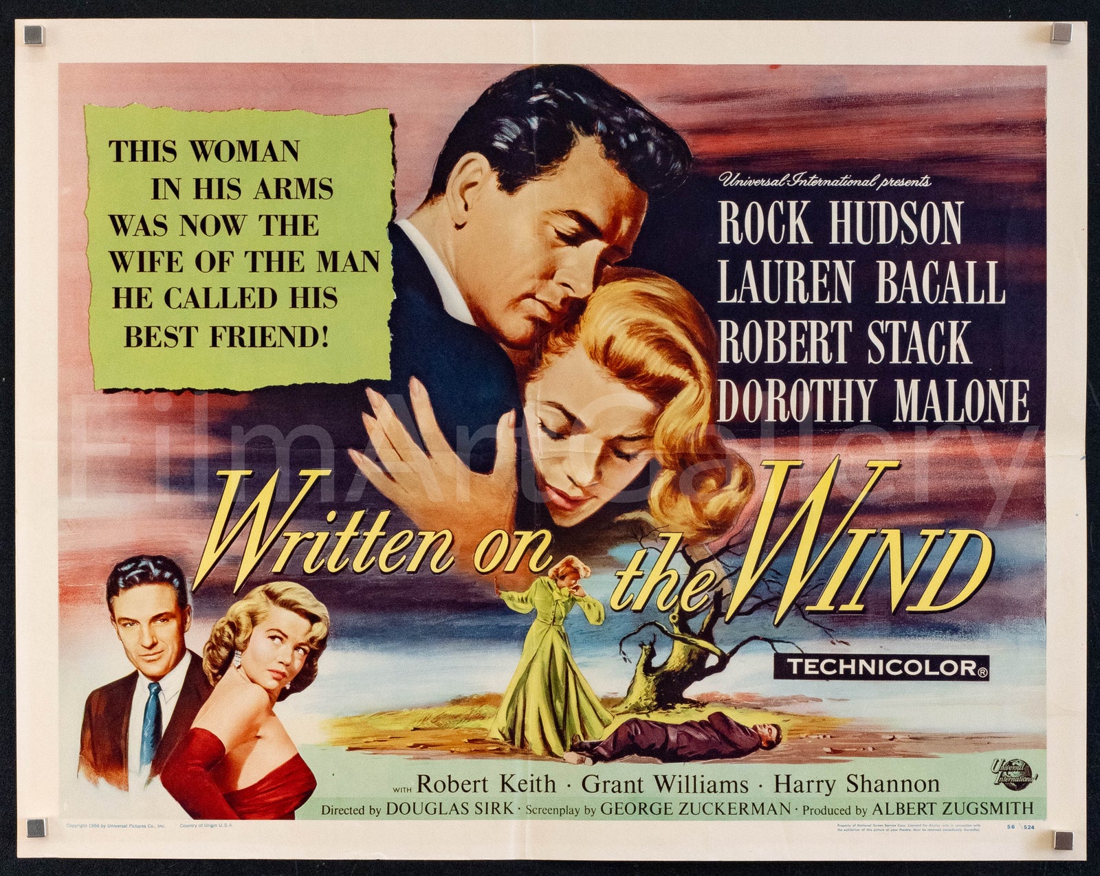 Written on the Wind Original Vintage Movie Poster