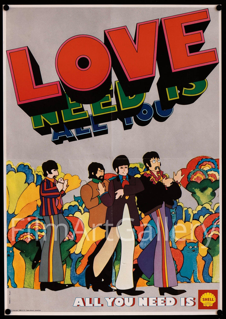 Yellow Submarine Original Vintage Movie Poster