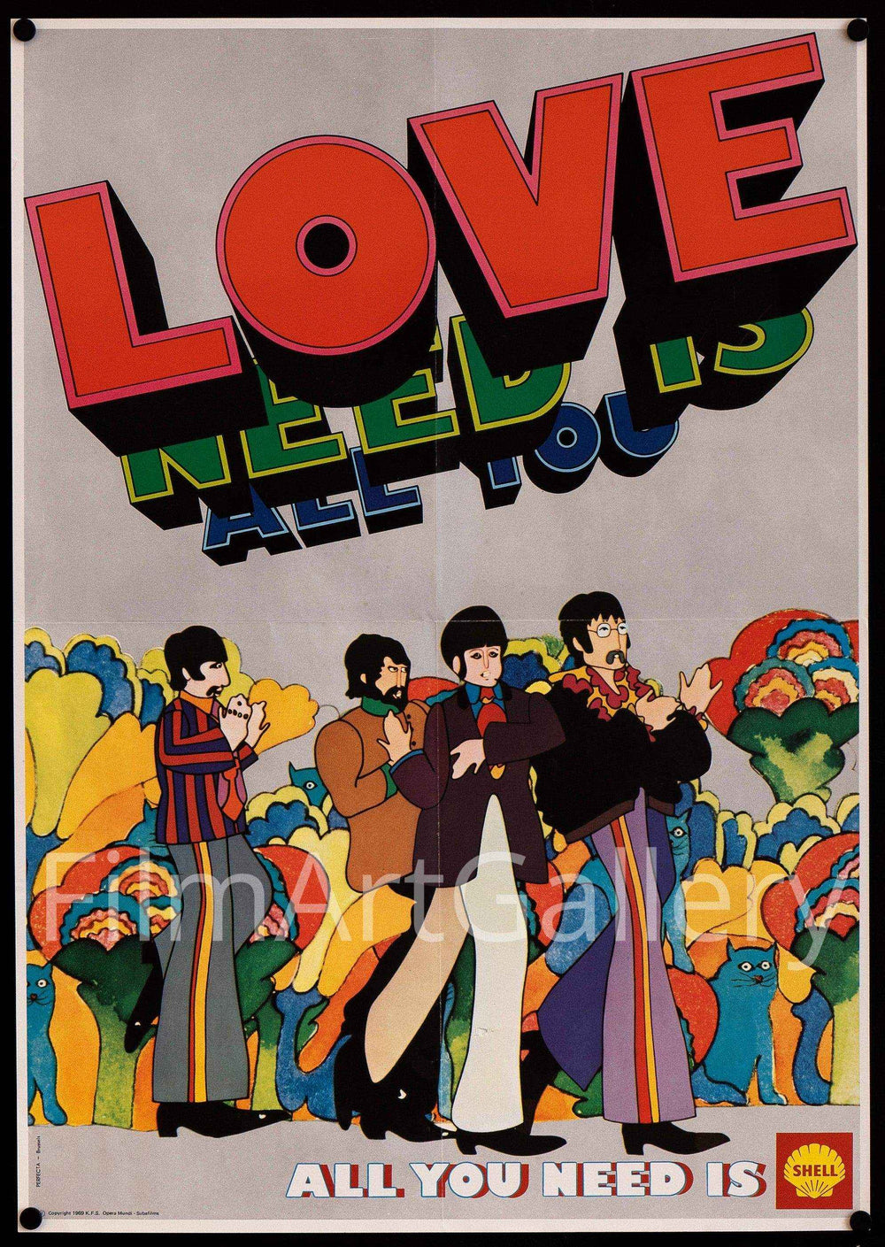 Yellow Submarine Original Vintage Movie Poster