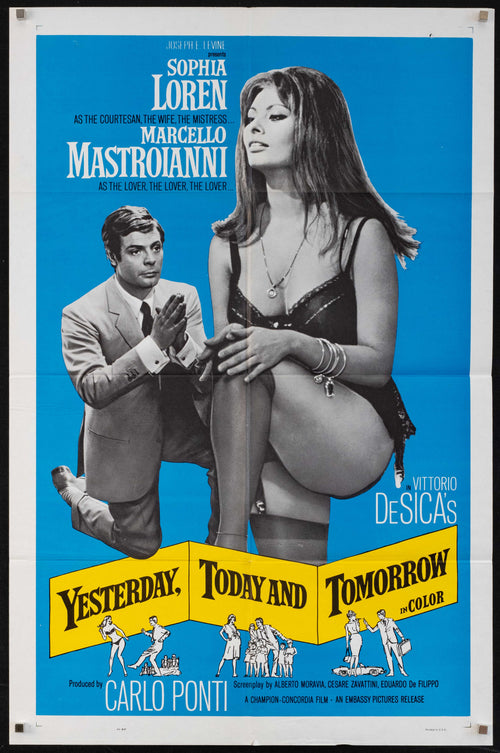 Yesterday, Today and Tomorrow (Ieri, Oggi, Domani) Original Vintage Movie Poster