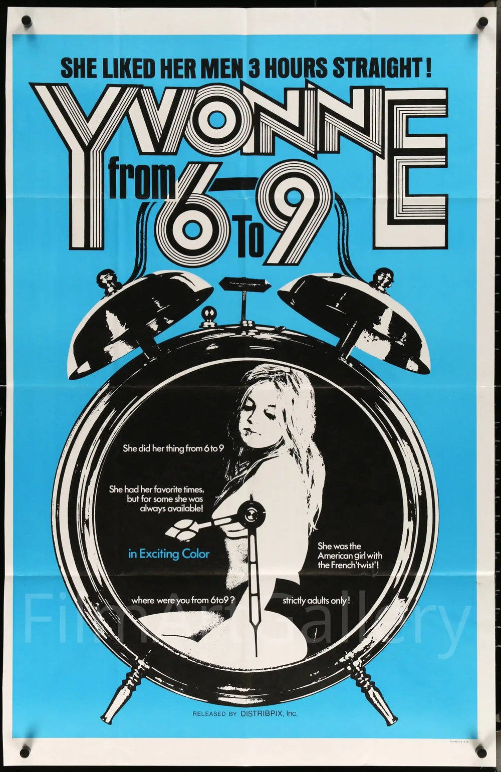 Yvonne from 6 to 9 Original Vintage Movie Poster