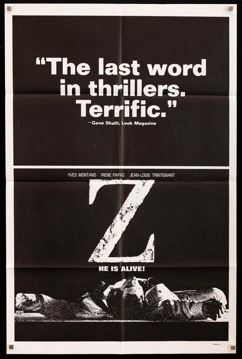Z 1 Sheet (27x41) Original Vintage Movie Poster