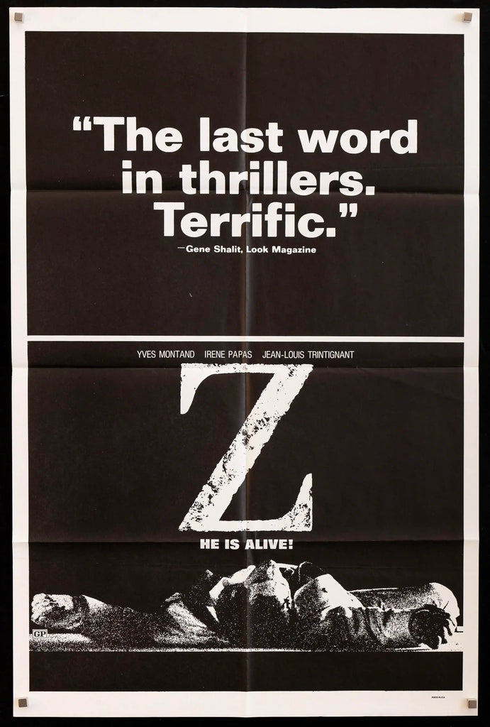 Z Movie Poster 1969 1 Sheet (27x41)