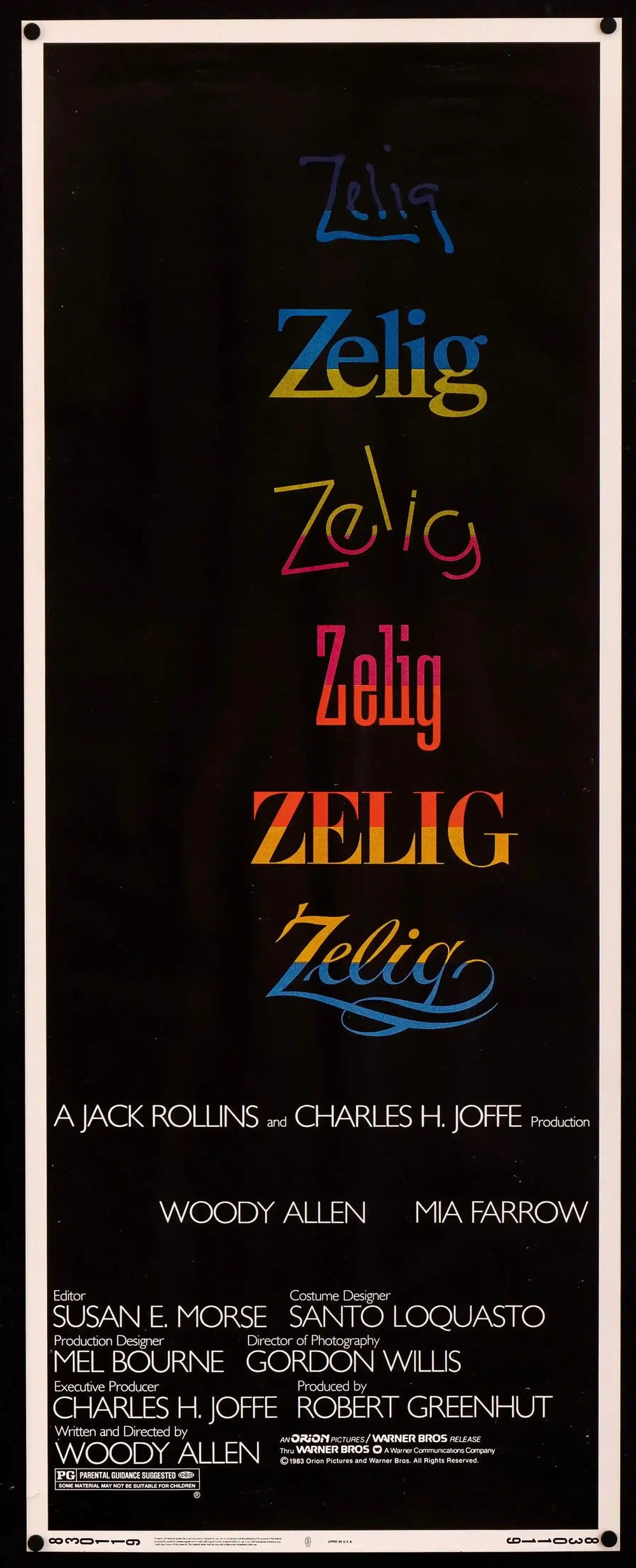 Zelig Original Vintage Movie Poster