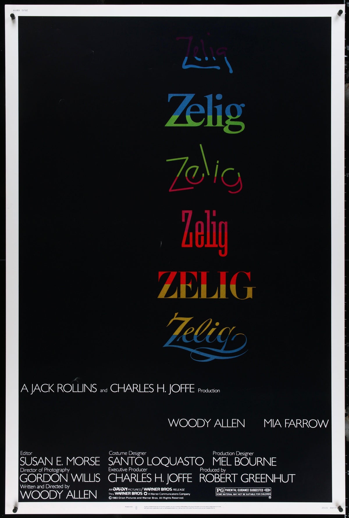 Zelig Original Vintage Movie Poster