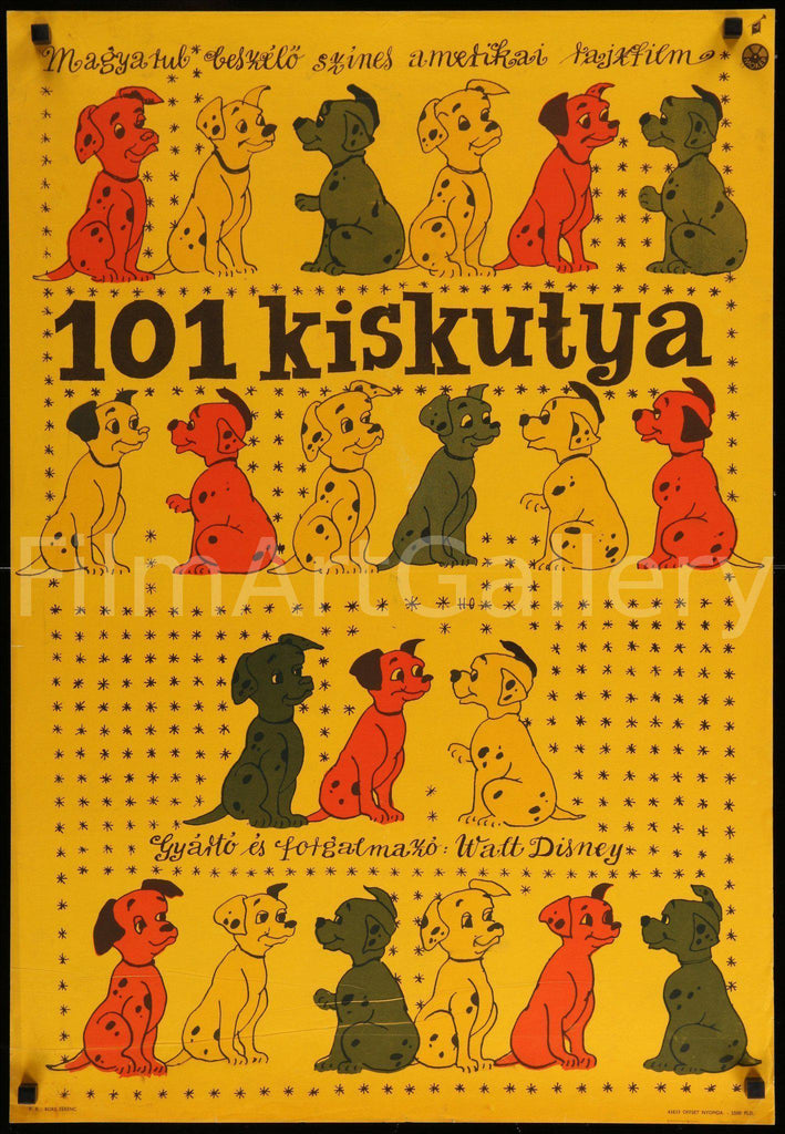 101 Dalmatians Original Vintage Movie Poster
