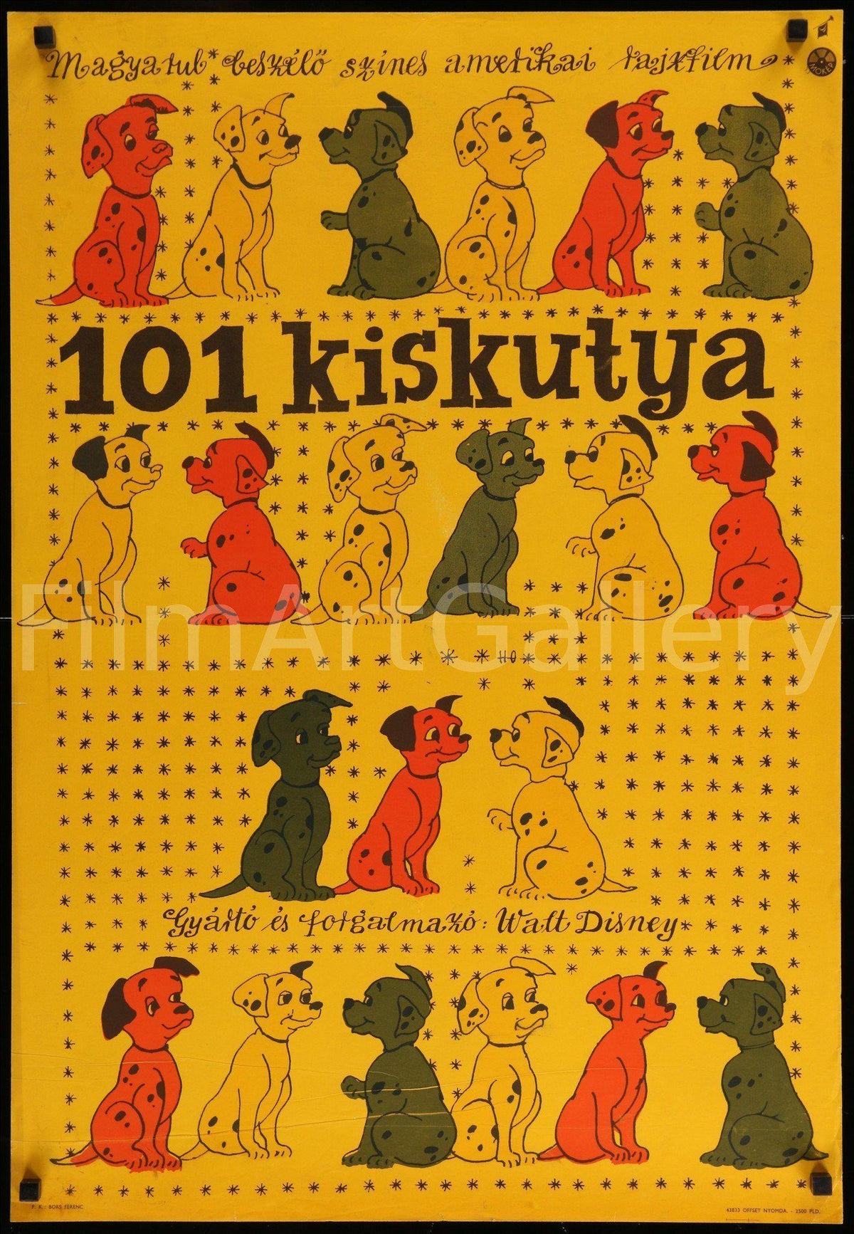 101 Dalmatians Original Vintage Movie Poster
