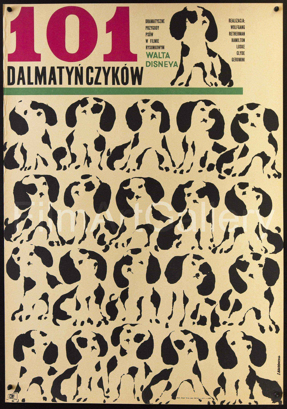 101 Dalmatians Original Vintage Movie Poster
