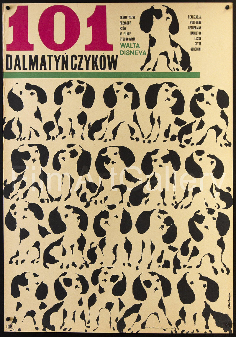 101 Dalmatians Polish A1 (23x33) Original Vintage Movie Poster