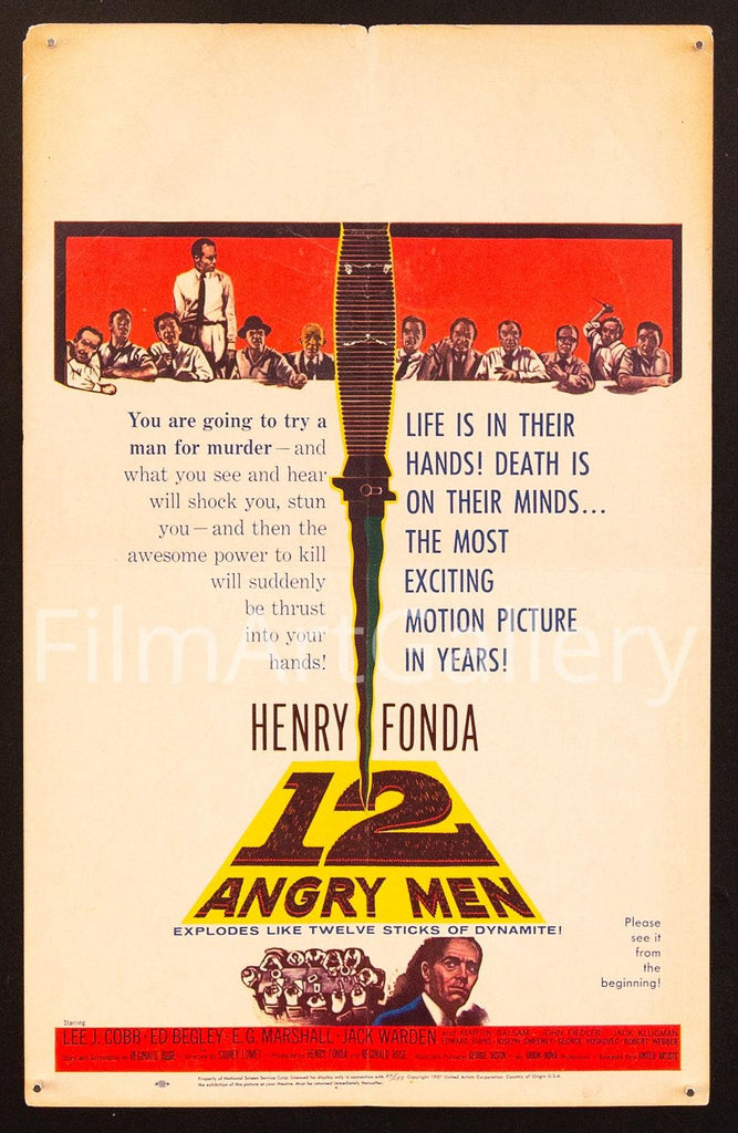 12 Angry Men Window Card (14x22) Original Vintage Movie Poster