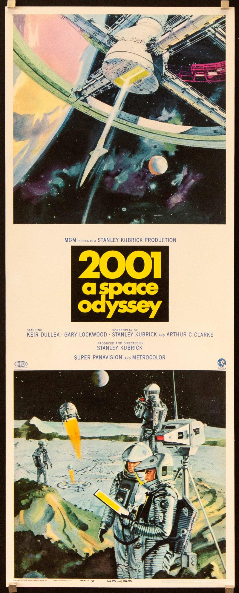 2001 A Space Odyssey Insert (14x36) Original Vintage Movie Poster