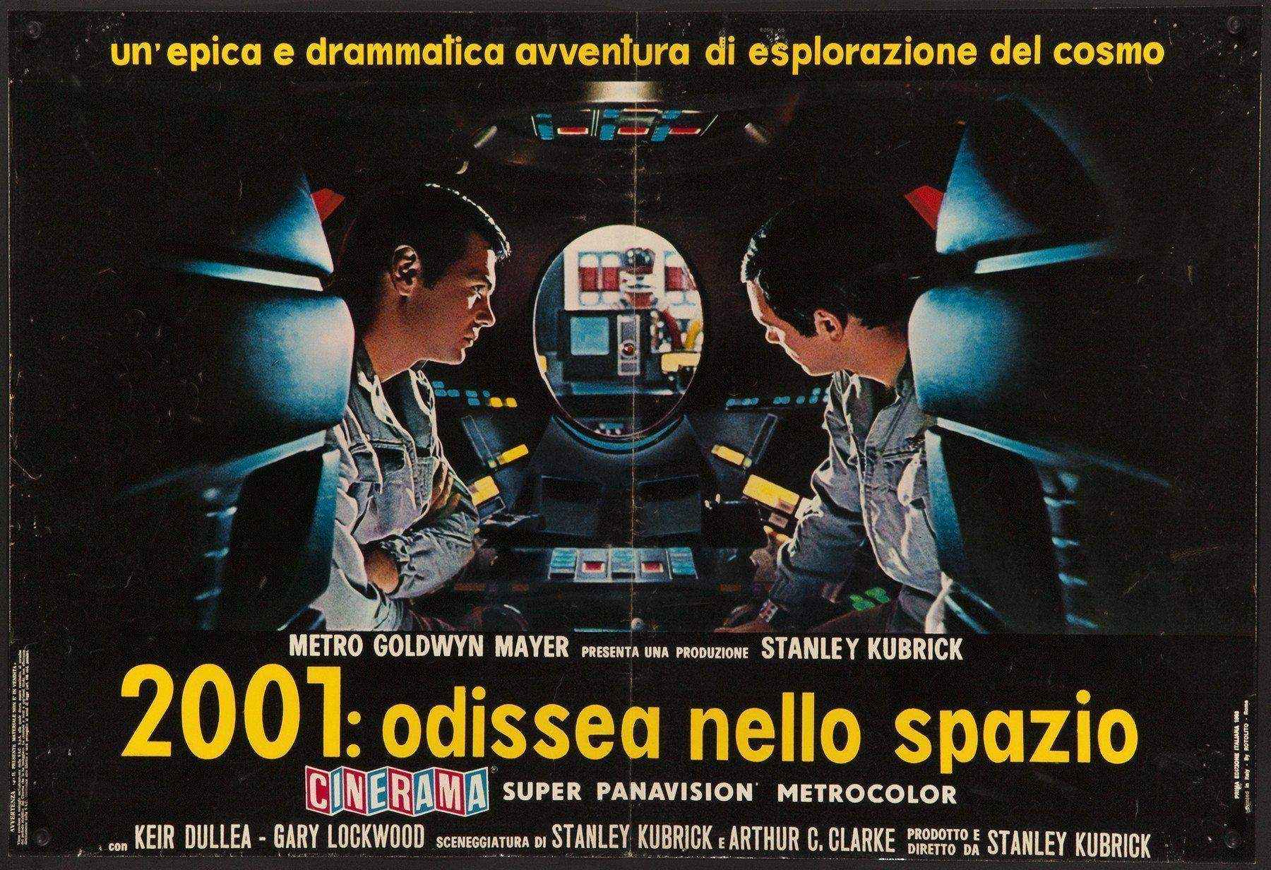 2001 A Space Odyssey Movie Poster 1968 Italian Photobusta (18x26)