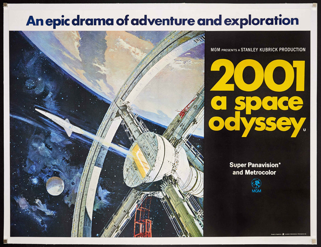 2001 A Space Odyssey Movie Poster 1968 British Quad (30x40)