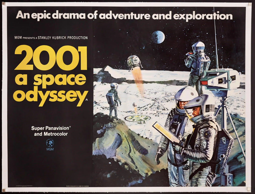 2001 A Space Odyssey Movie Poster 1968 British Quad (30x40)
