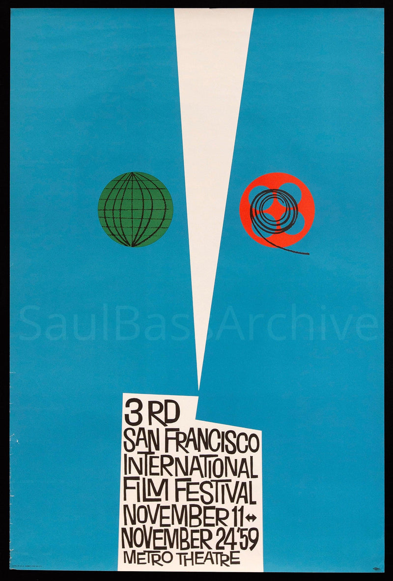 3rd San Francisco Film Festival 27x41 Original Vintage Movie Poster