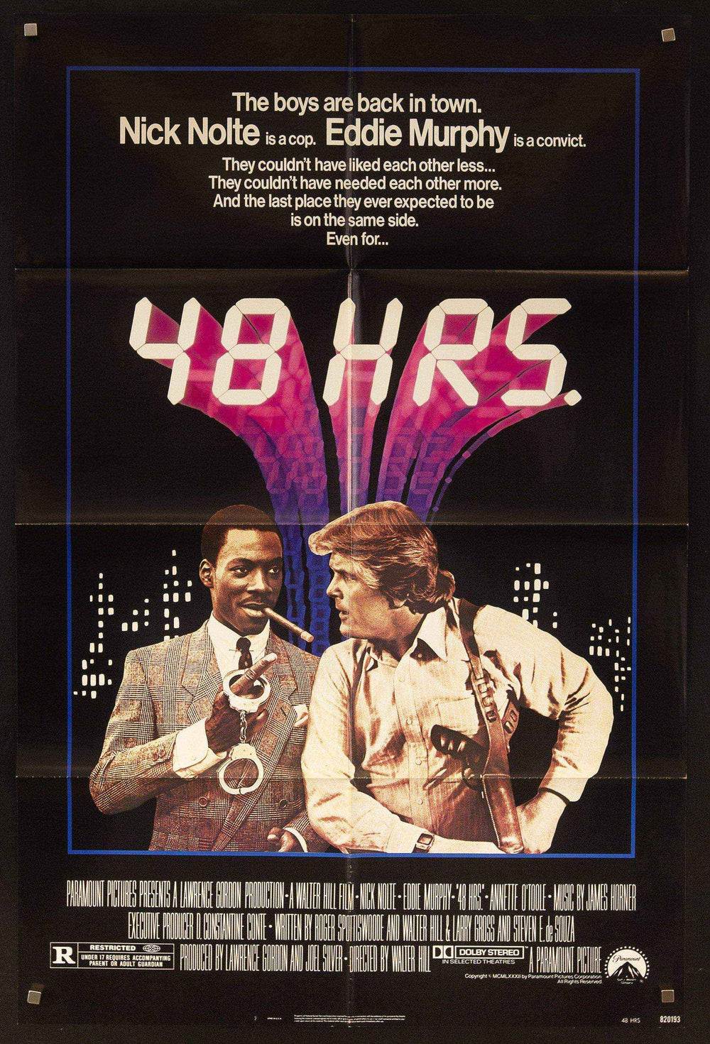 48 Hrs. Original Vintage Movie Poster