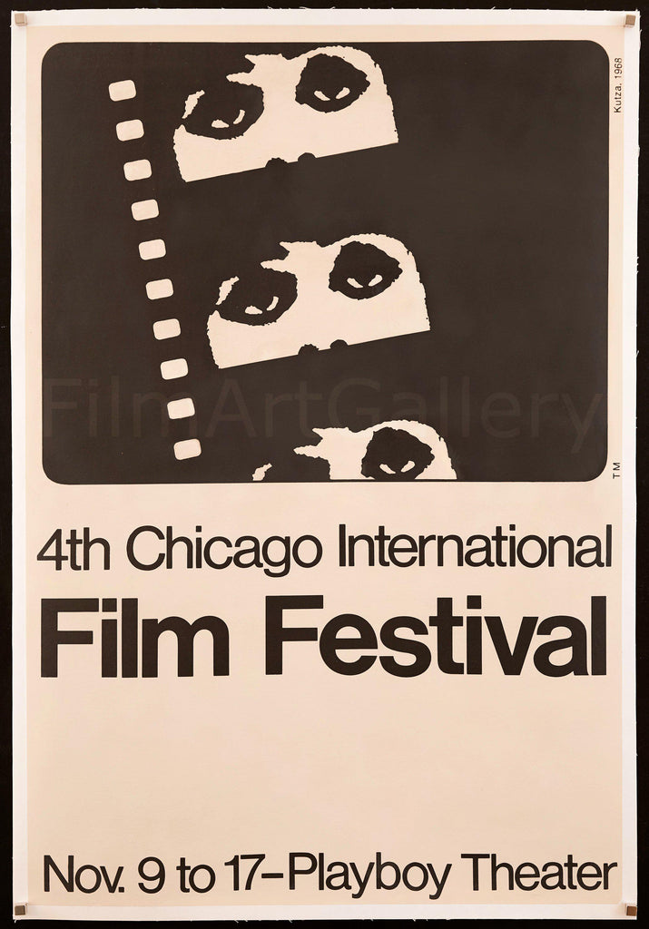 4th Chicago International Film Festival Movie Poster 1967 29x43
