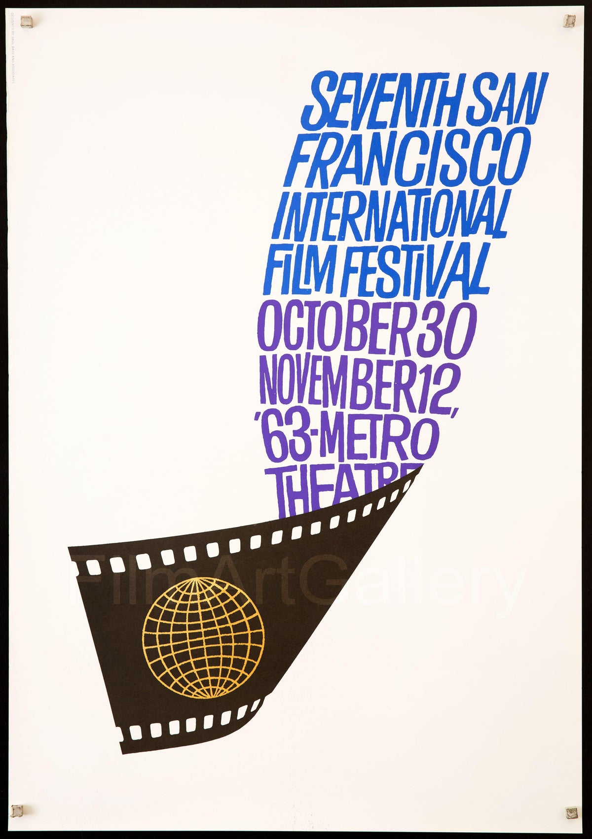 7th San Francisco Film Festival Original Vintage Movie Poster
