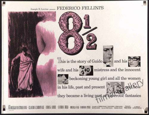 8 1/2 (Eight and a Half) Original Vintage Movie Poster
