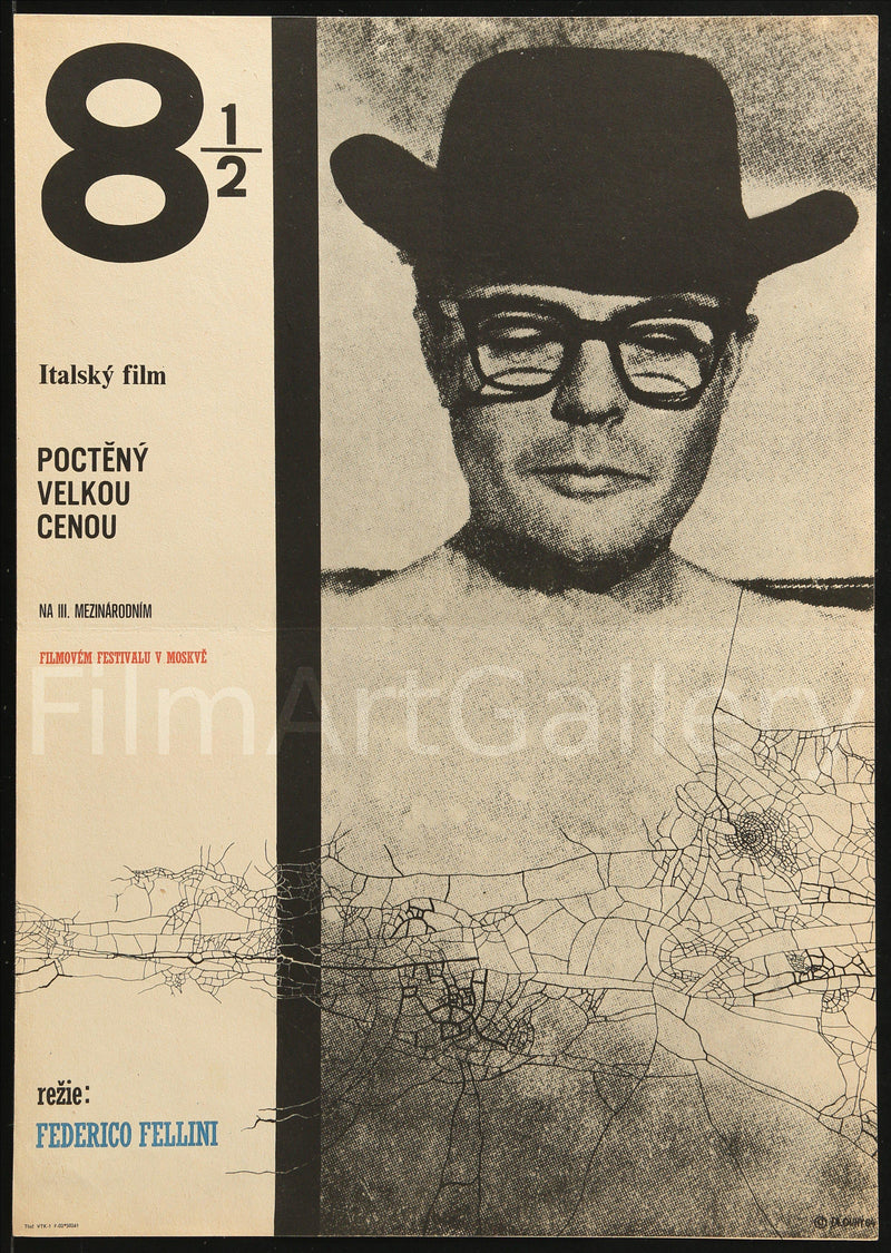 8 1/2 (Eight and a Half) Czech Mini (11x16) Original Vintage Movie Poster