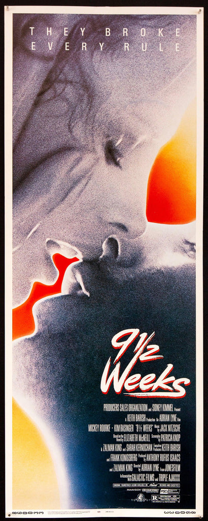 9 1/2 Weeks Insert (14x36) Original Vintage Movie Poster