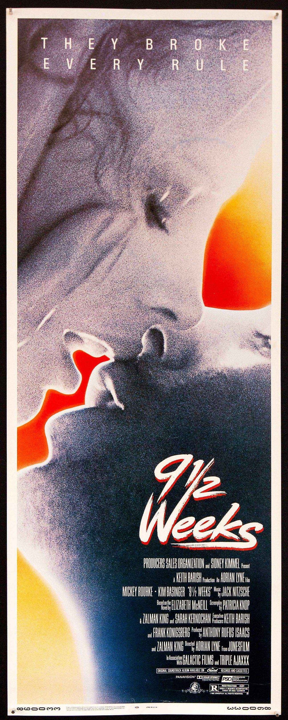 9 1/2 Weeks Original Vintage Movie Poster