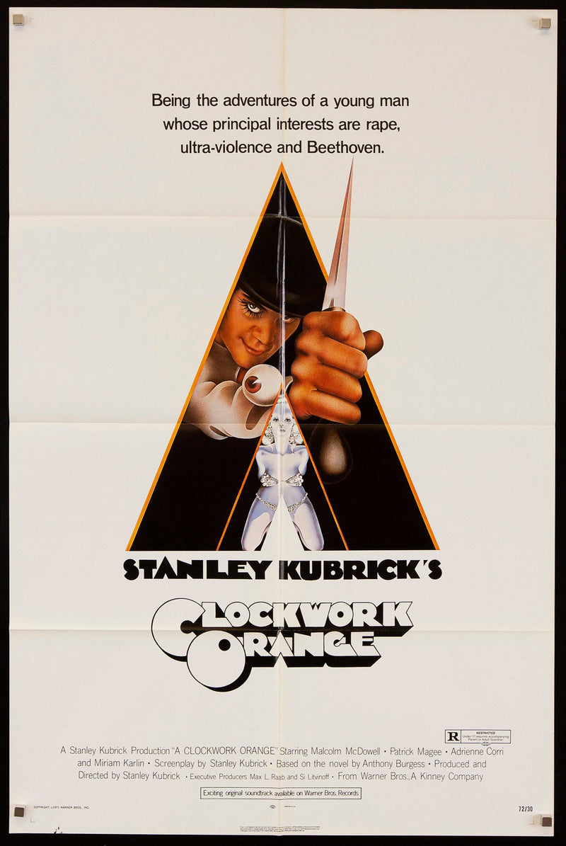 A Clockwork Orange 1 Sheet (27x41) Original Vintage Movie Poster