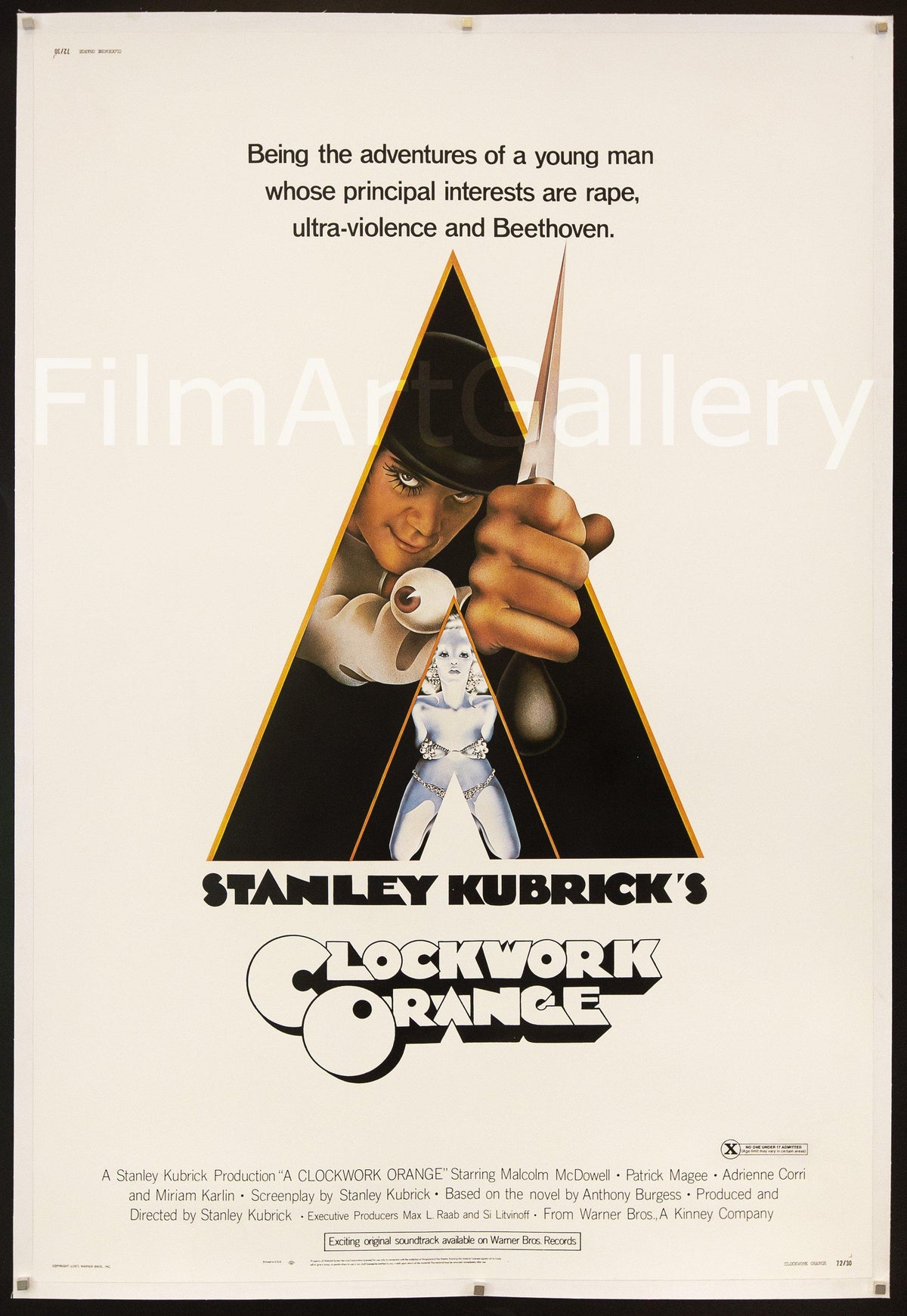 A Clockwork Orange 40x60 Original Vintage Movie Poster