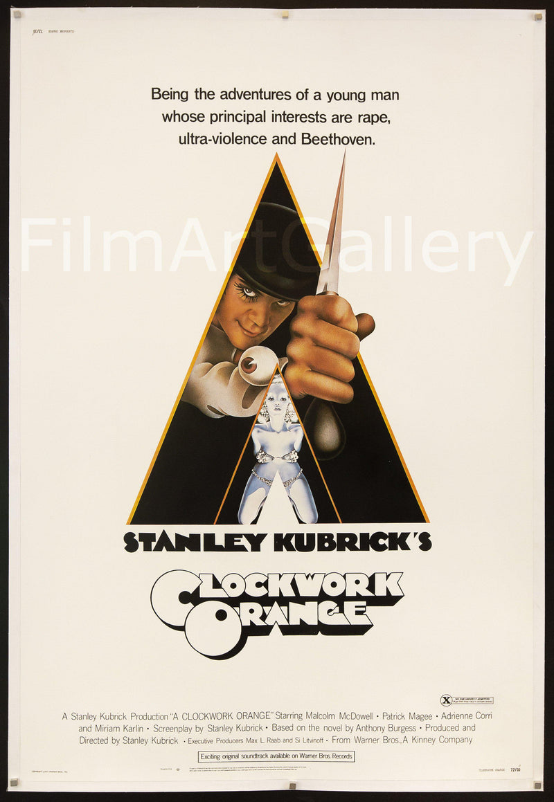 A Clockwork Orange 40x60 Original Vintage Movie Poster