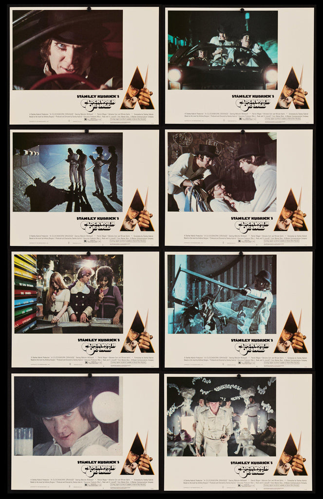 A Clockwork Orange Lobby Card Set (8-11x14) Original Vintage Movie Poster