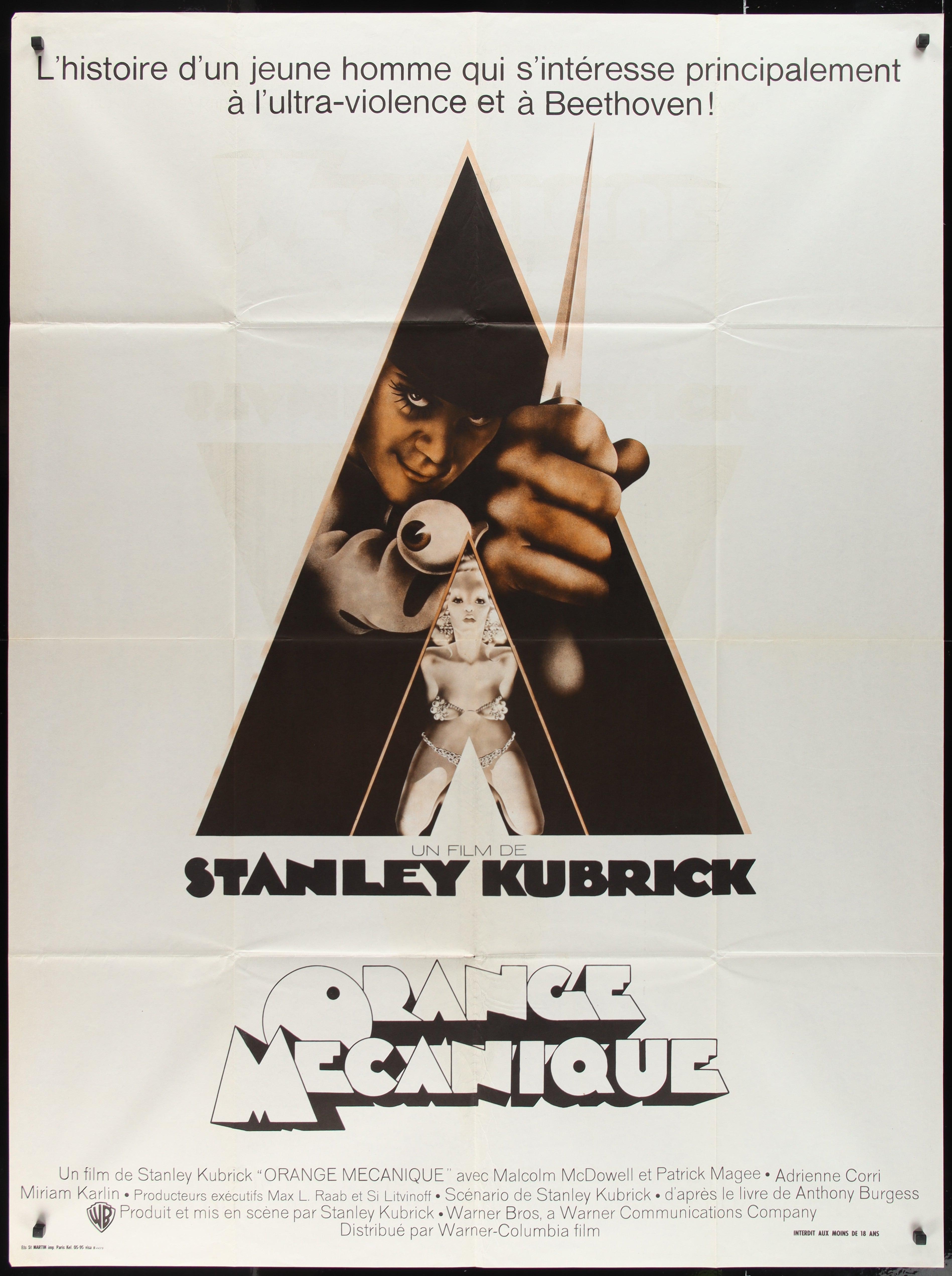 高速 割引 平日 A Clockwork (47x63) Panel 1 French RI 1970's Poster Movie Orange か行