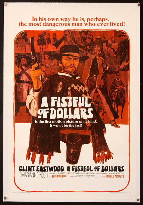 A Fistful of Dollars Original Vintage Movie Poster