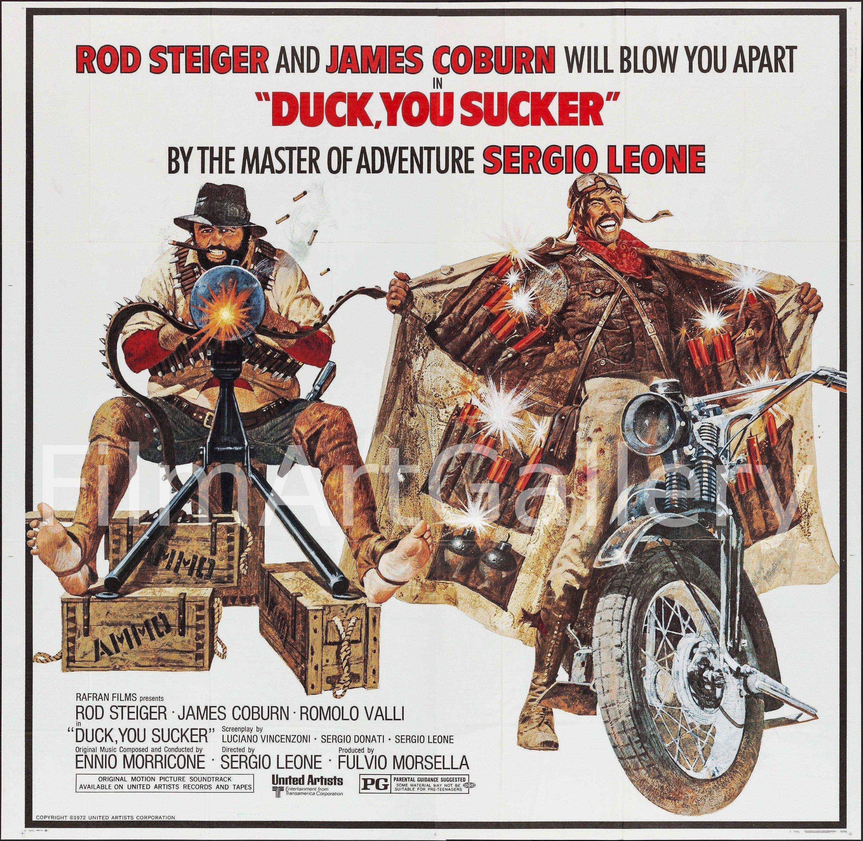 A Fistful of Dynamite (Duck You Sucker) Movie Poster 1972 6 Sheet