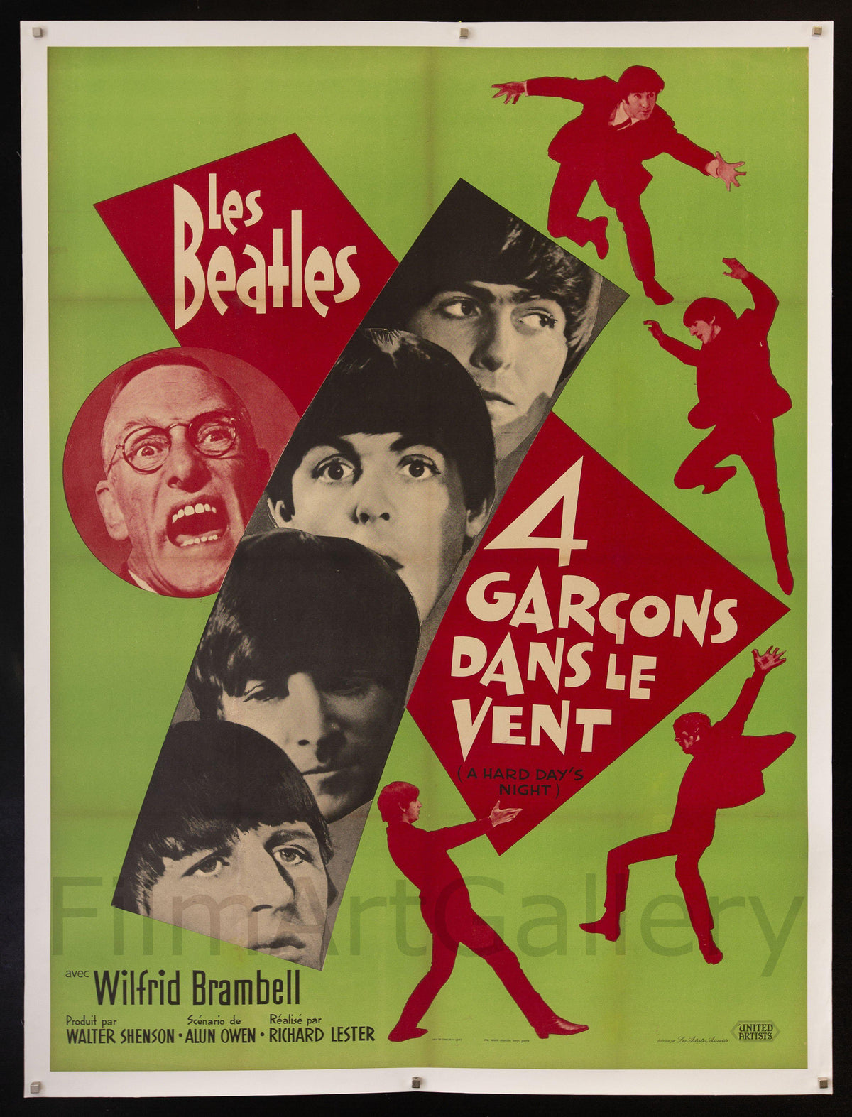 A Hard Day&#39;s Night French 1 Panel (47x63) Original Vintage Movie Poster