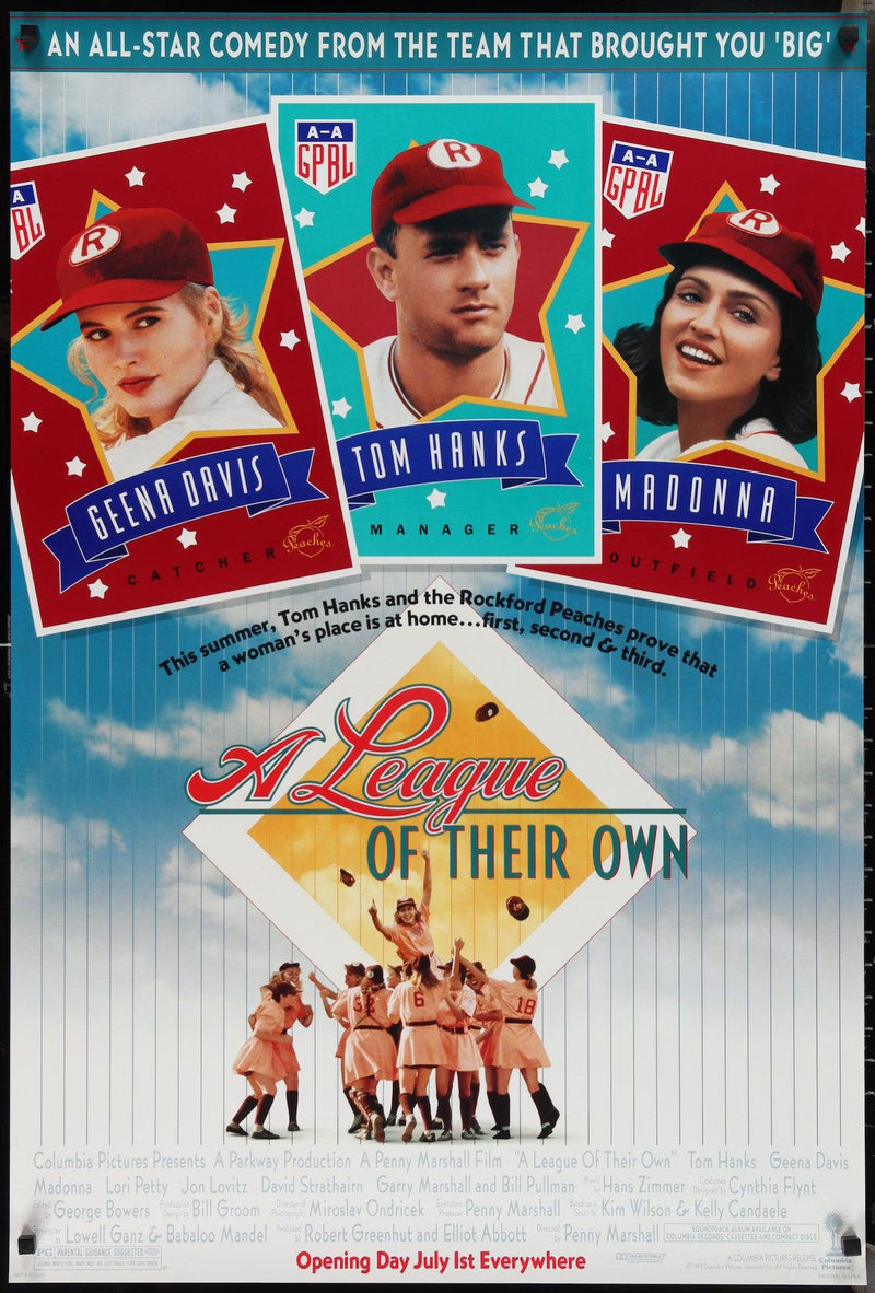 A League of Their Own 1 Sheet (27x41) Original Vintage Movie Poster