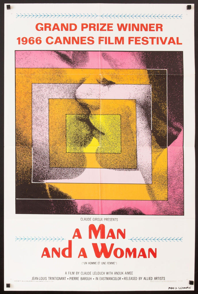 A Man and a Woman (Un Homme et Une Femme) Original Vintage Movie Poster