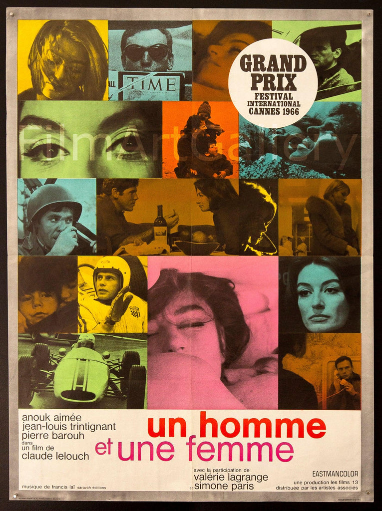 A Man and a Woman (Un Homme et Une Femme) Original Vintage Movie Poster