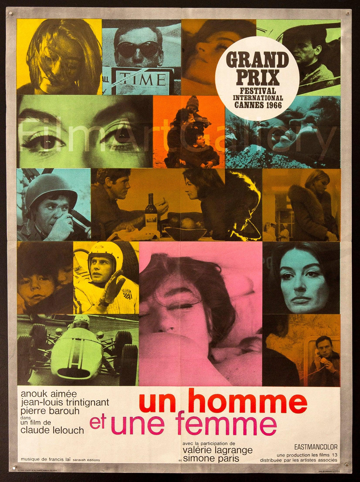 A Man and a Woman (Un Homme et Une Femme) Original Vintage Movie Poster