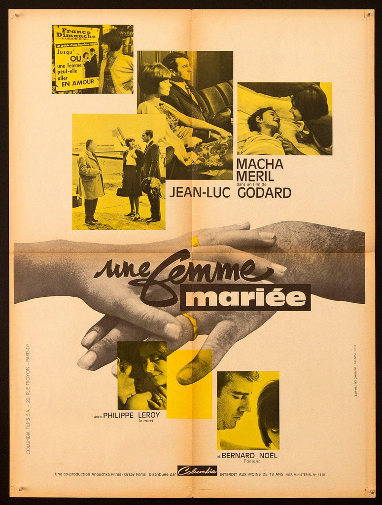 A Married Woman (Une Femme Mariee) Original Vintage Movie Poster