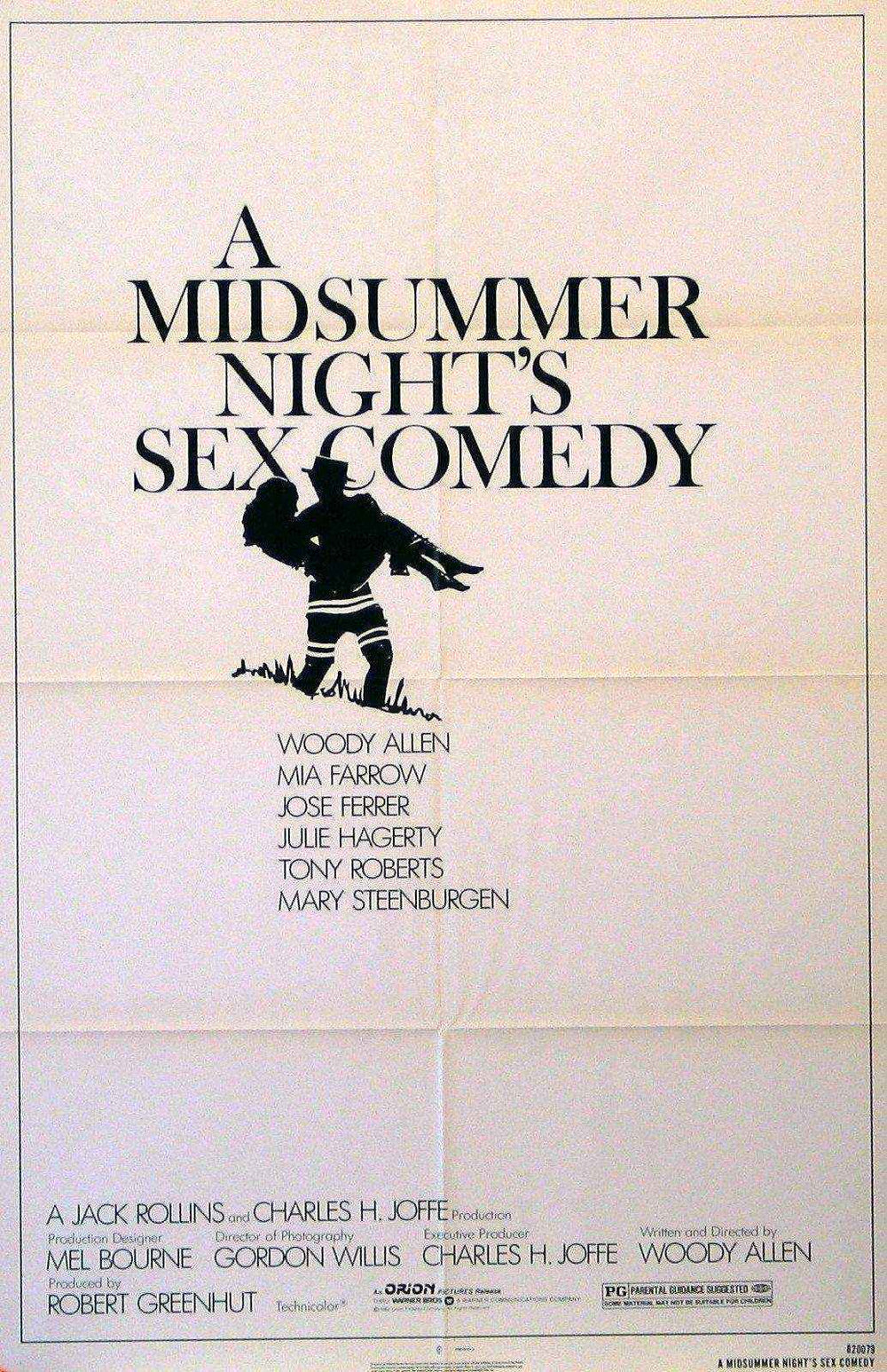 A Midsummer Night's Sex Comedy Original Vintage Movie Poster