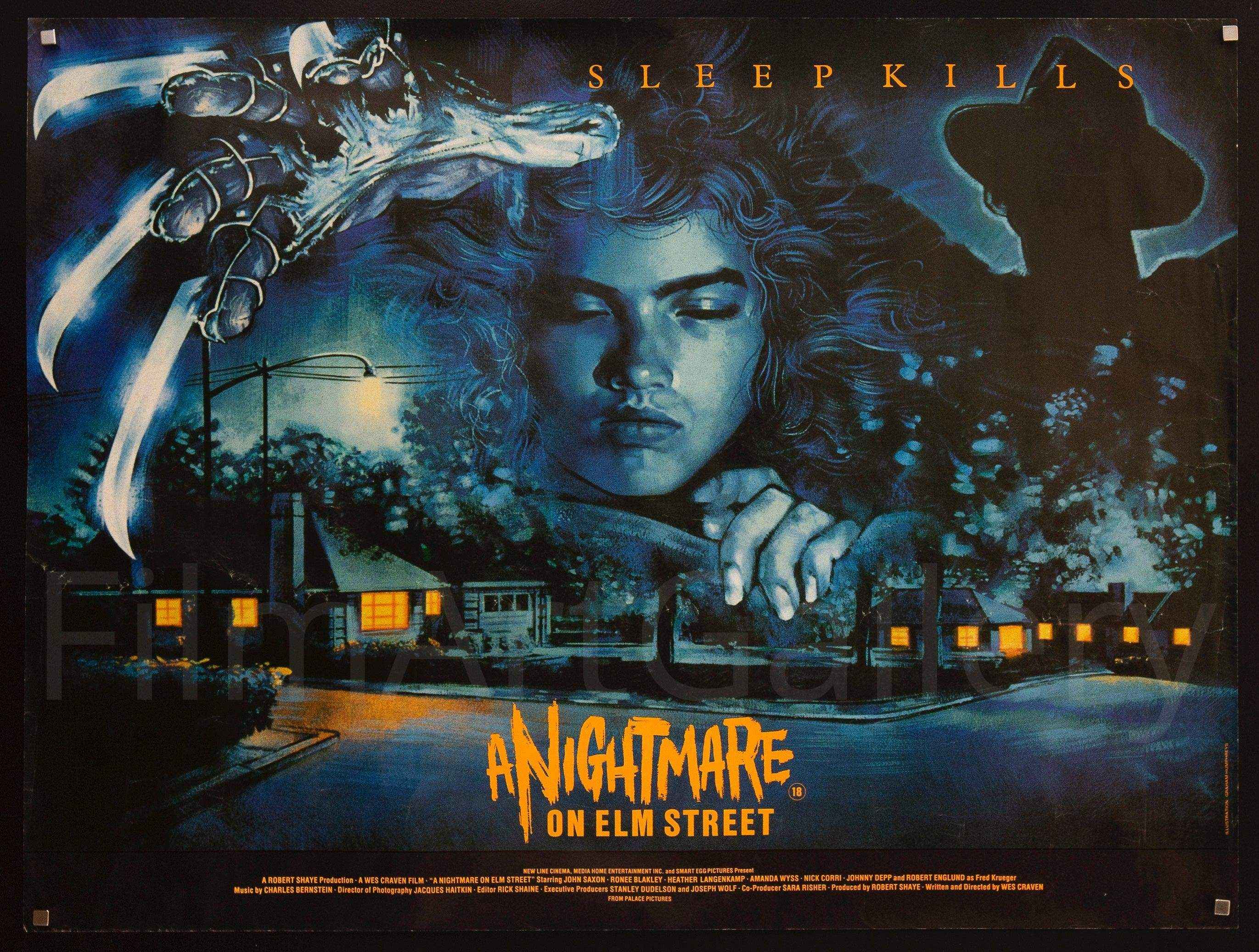 A Nightmare On Elm Street Movie Poster 1984 British Quad (30x40)