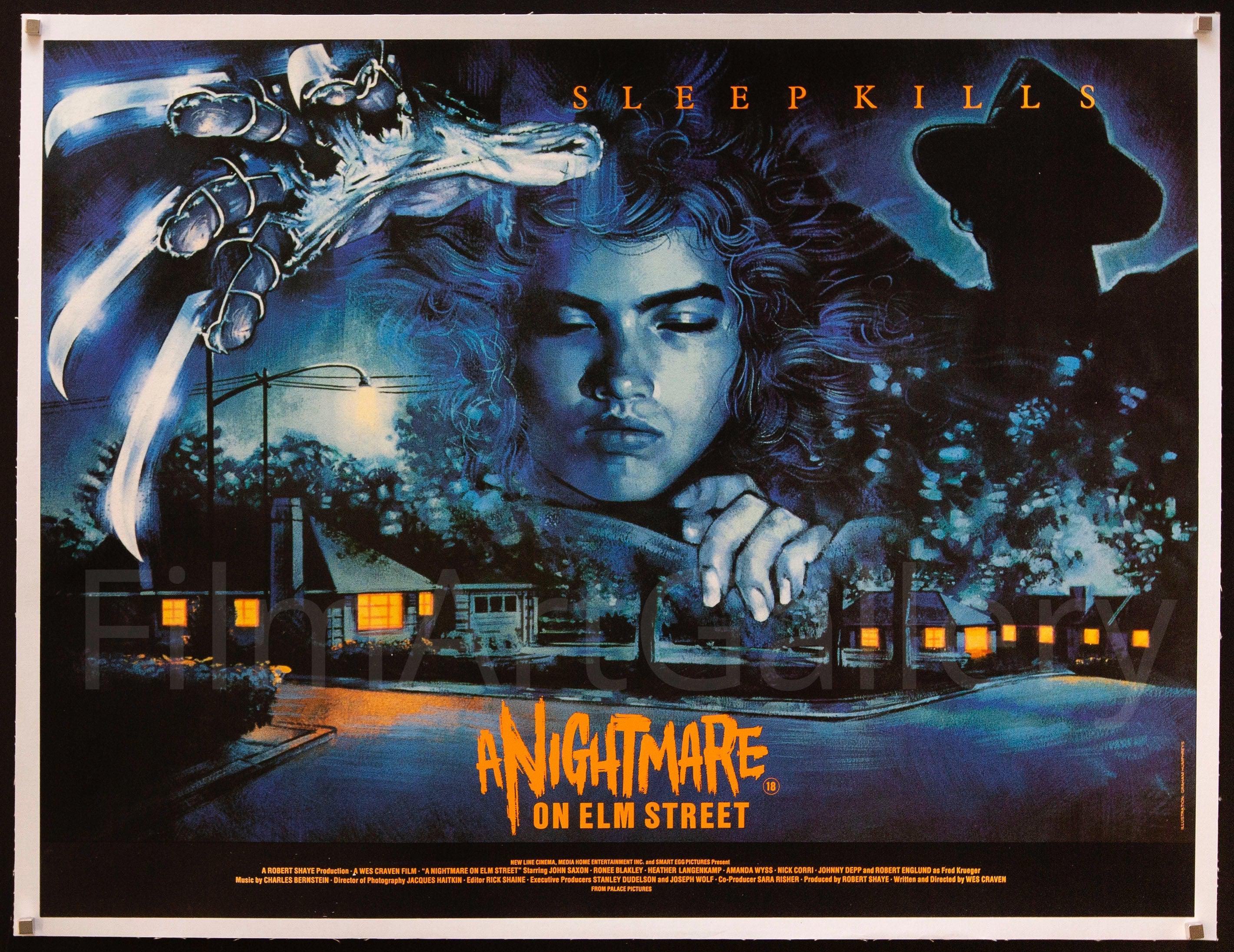A Nightmare On Elm Street Movie Poster 1984 British Quad (30x40)