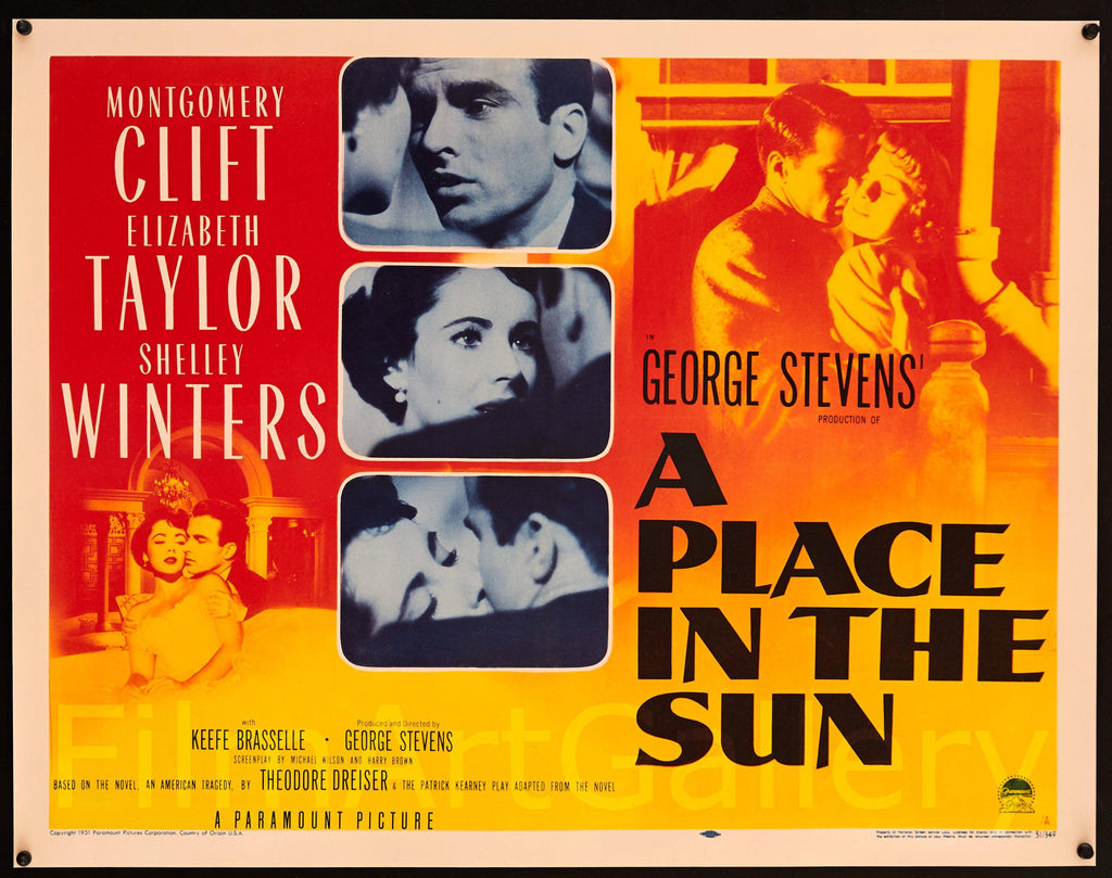 A Place In the Sun Movie Poster 1951 Half Sheet (22x28)
