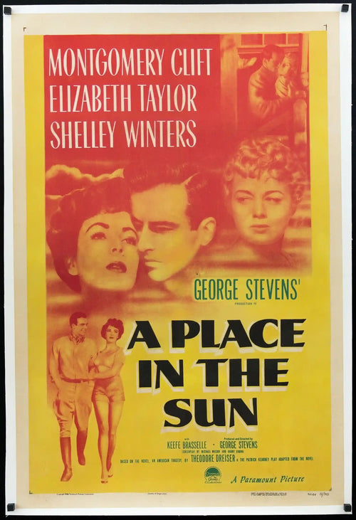 A Place In the Sun Original Vintage Movie Poster
